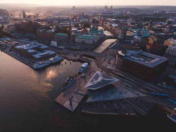 Ansichten Von Stenpiren Bei Sonnenaufgang Göteborg Schweden — Stockfoto