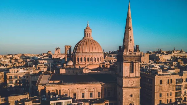 Paul Cathedral Der Maltesischen Hauptstadt Valletta — Stockfoto