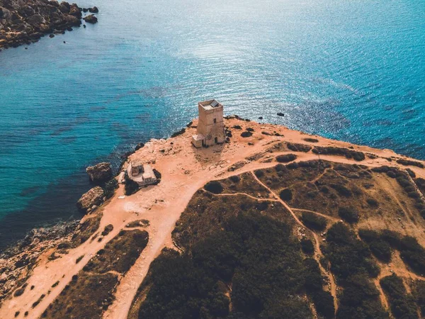 Wieża Ghajn Tuffieha Kraju Malta — Zdjęcie stockowe