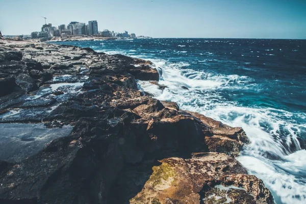 Погляд Усієї Країни Мальти — стокове фото