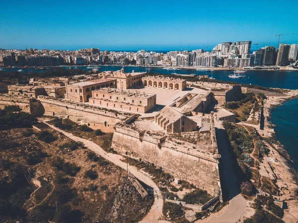 Fort Manoel Maltańskiej Stolicy Valletty — Zdjęcie stockowe