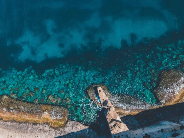 Vistas Aéreas Torno Das Muralhas Cidade Valletta Malta — Fotografia de Stock