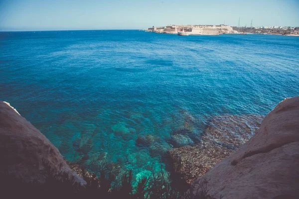 Форт Рікасолі Столиці Мальти Валлетті — стокове фото