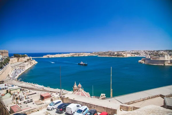 Θέα Γύρω Από Βαλέτα Την Πρωτεύουσα Της Μάλτας — Φωτογραφία Αρχείου
