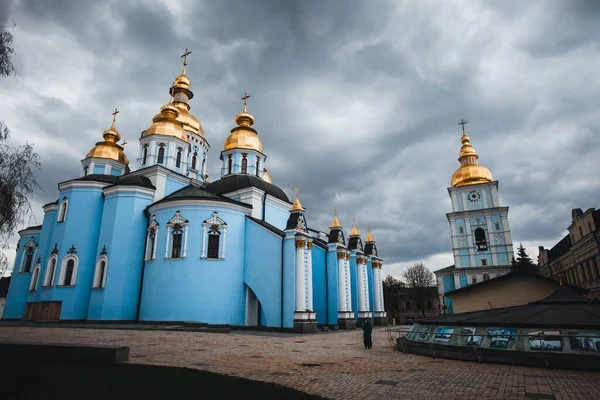 Свято Михайловский Золотокупольный Монастырь Киеве Украина — стоковое фото