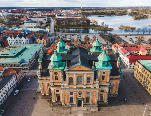 瑞典斯马兰看到的卡尔马大教堂 — 图库照片