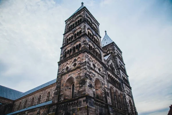 瑞典斯卡内冬季隆德大教堂 — 图库照片