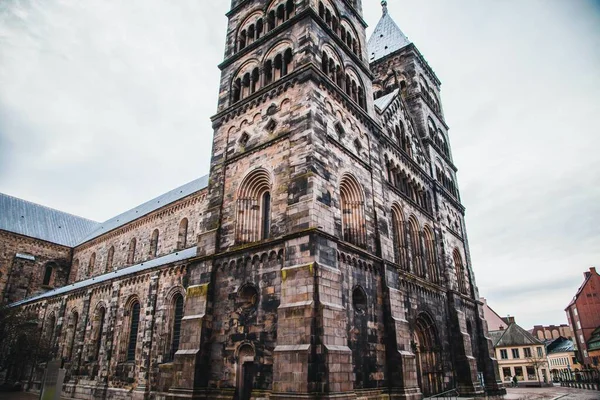 瑞典斯卡内冬季隆德大教堂 — 图库照片