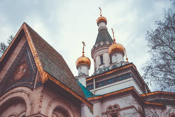 Русская Церковь Свети Николай Мирликийский Софии Болгария — стоковое фото