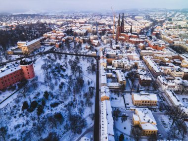 Uppsala, İsveç kışın görüldüğü gibi