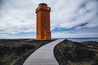 Svortuloft Deniz feneri İzlanda 'daki Snaefelness Yarımadası