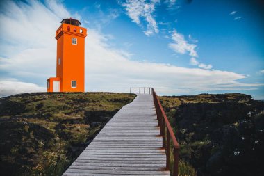 Svortuloft Deniz feneri İzlanda 'daki Snaefelness Yarımadası