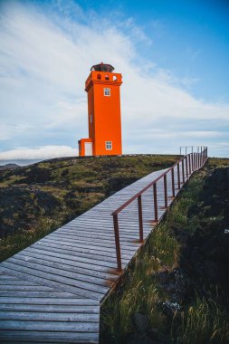 Svortuloft Deniz feneri İzlanda 'daki Snaefelness Yarımadası