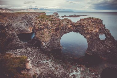 İzlanda 'daki Snaefellsness Yarımadasında Gatklettur