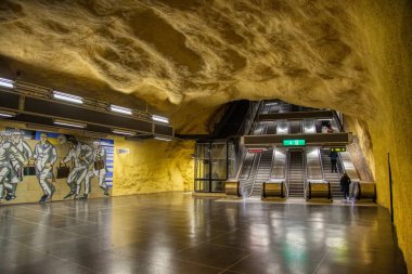 Akalla Tunnelbana İstasyonu Stockholm, İsveç