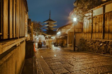 Gion District in Kyoto, Japan clipart