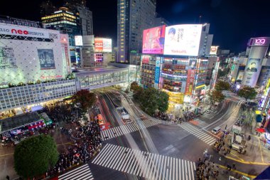 Tokyo 'da Shibuya' da popüler yaya geçidi.