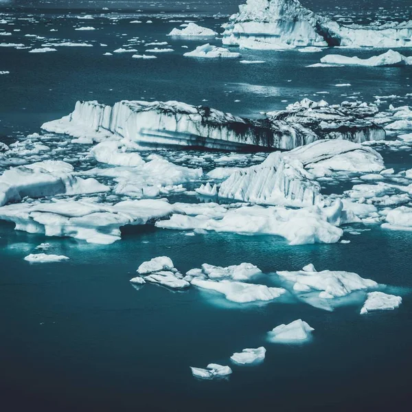 Ledovcová Laguna Jokulsarlon Jižním Pobřeží Islandu — Stock fotografie