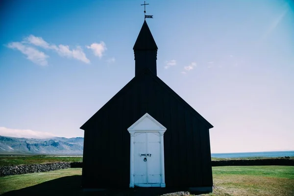 Εκκλησία Της Budkirkja Στη Χερσόνησο Snaefellsness Στην Ισλανδία — Φωτογραφία Αρχείου