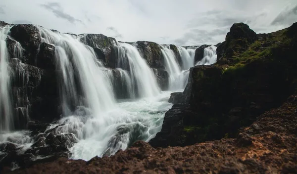 Cachoeira Kolufoss Oeste Islândia — Fotografia de Stock