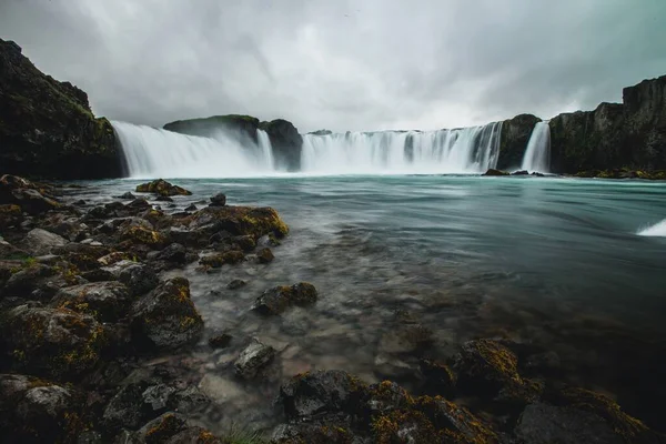 Wodospad Godafoss Północy Islandii — Zdjęcie stockowe