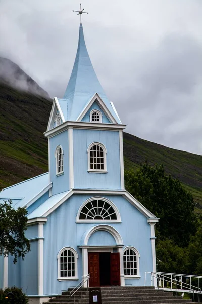Εκκλησία Seydisfjardarkirkja Στα Ανατολικά Της Ισλανδίας — Φωτογραφία Αρχείου
