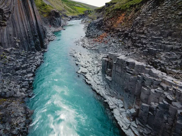 Studlagil Canyon Leste Islândia — Fotografia de Stock