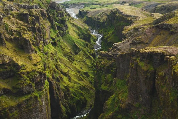 Каньйон Мулаглюфур Південному Узбережжі Ісландії — стокове фото