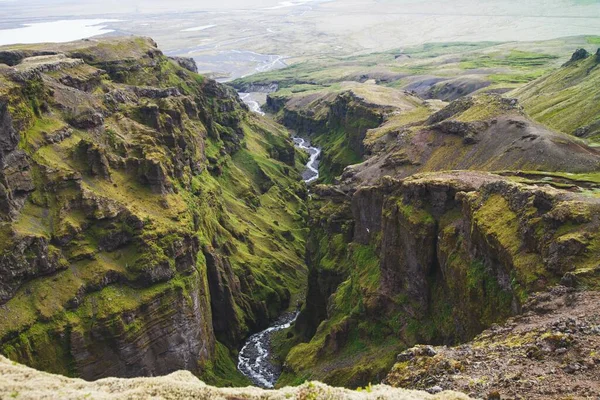 Kanion Mulagljufur Południowym Wybrzeżu Islandii — Zdjęcie stockowe