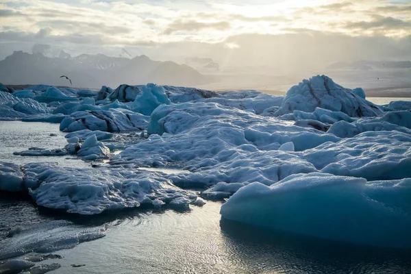 Jokulsarlon Glacier Lagoon Islands Sydkust — Stockfoto