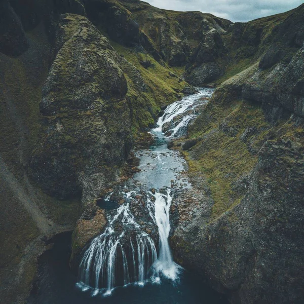 Cachoeira Stjornarfoss Costa Sul Islândia — Fotografia de Stock