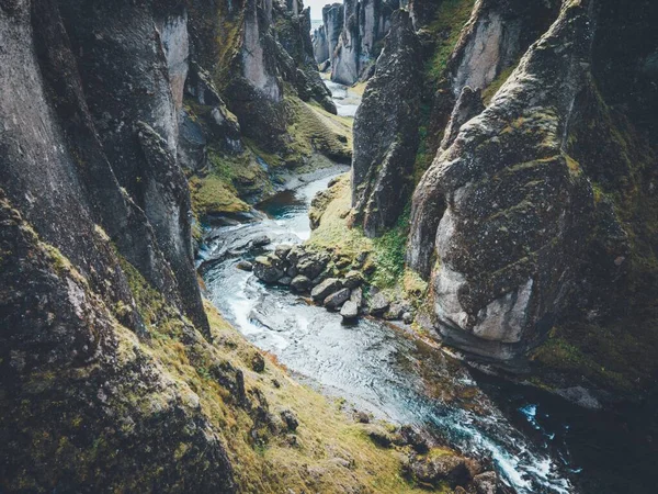 Canyon Fjadrargljufur Sur Côte Sud Islande — Photo
