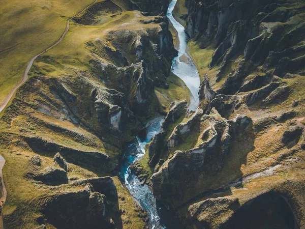 Canyon Fjadrargljufur Sur Côte Sud Islande — Photo