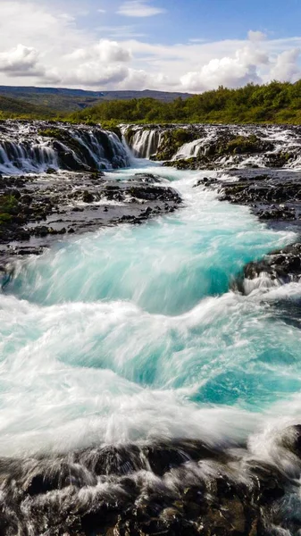Bruarfoss Vízesés Izland Felföldjein — Stock Fotó