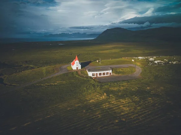 Ingjaldsholskirkja Kyrka Snaefellsness Halvön Island — Stockfoto