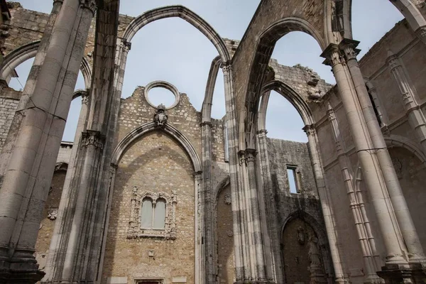 Carmo Kloster Lissabon Kyrkan Utan Tak — Stockfoto