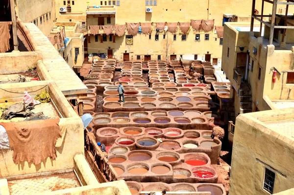 Curtiduría Fez Marruecos — Foto de Stock