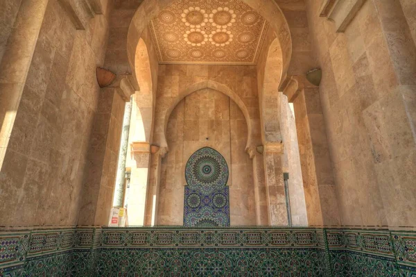 Χασάν Τζαμί Στην Καζαμπλάνκα Μαρόκο — Φωτογραφία Αρχείου
