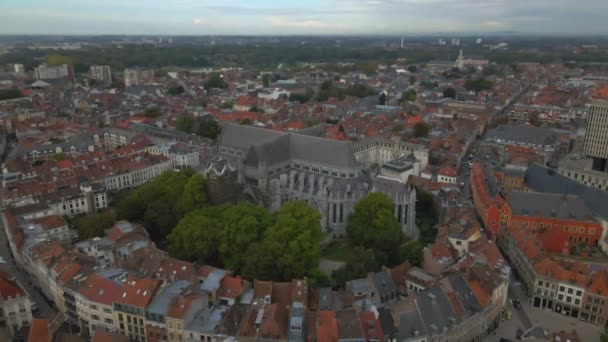 Notre Dame Treille Katedral Lille Frankrig Drone – Stock-video