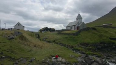 Faroe Adalarındaki Vidoy 'daki Vidareidi Kilisesi.