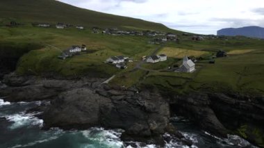 Faroe Adalarındaki Vidoy 'daki Vidareidi Kilisesi.