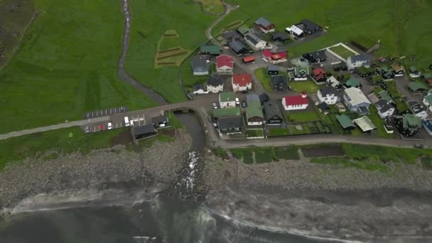 Tjornuvik Streymoy Фарерських Островах Drone — стокове відео