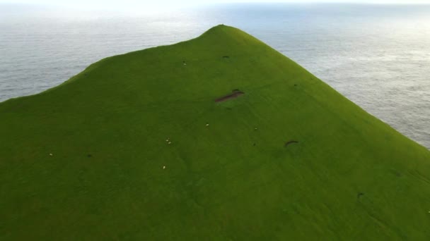 Île Kalsoy Dans Les Îles Féroé Par Drone — Video