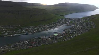 Faroe Adalarındaki Bordoy 'da İHA' dan Klaksvik