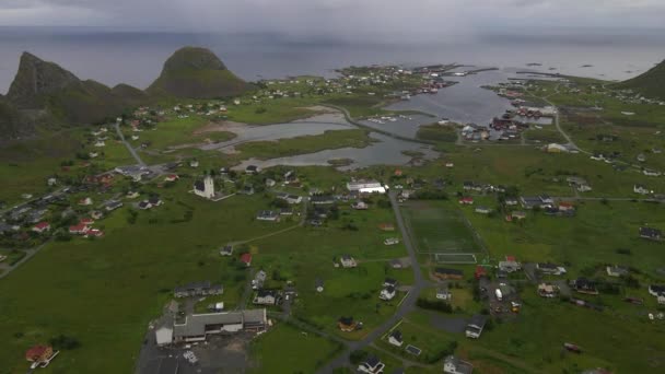 Vaeroy Lofoten Islands Norvegia Drone — Video Stock
