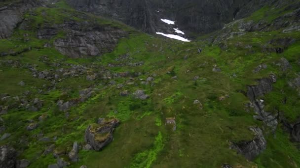Lofoten Noorwegen Door Drone — Stockvideo