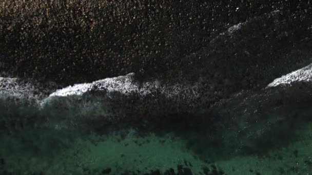 Onde Unstad Beach Lofoten Norvegia Drone — Video Stock
