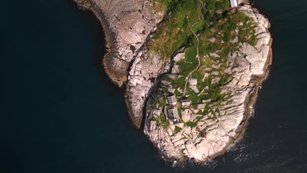 Henningsvaer Στις Νήσους Lofoten Νορβηγία Από Την Drone — Αρχείο Βίντεο