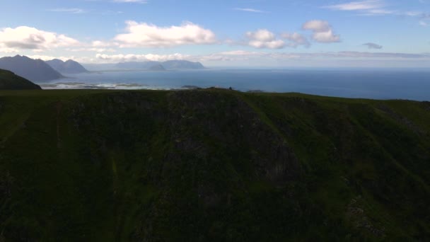 Lofoten Inseln Norwegen Drohne — Stockvideo