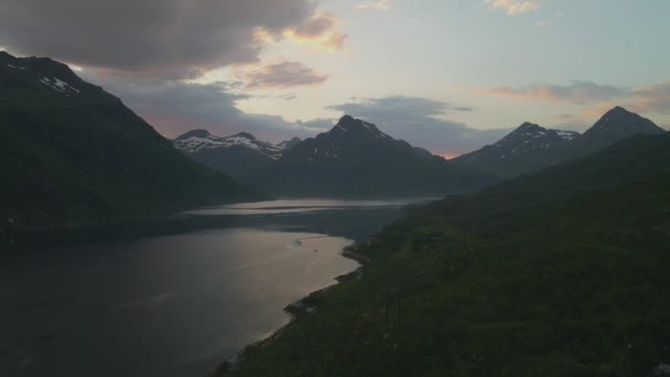 Lofoten Islands Norway Drone — Stock Video